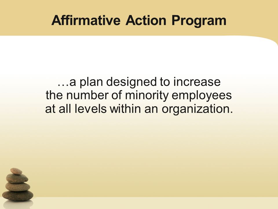 Affirmative action was originally designed to